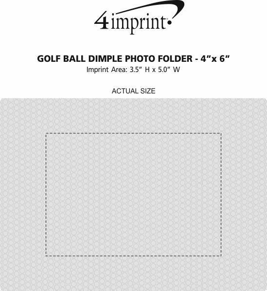 Imprint Area of Golf Ball Dimple Photo Folder - 4" x 6"
