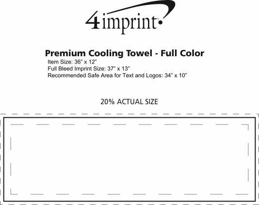 Imprint Area of Premium Cooling Towel - Full Color