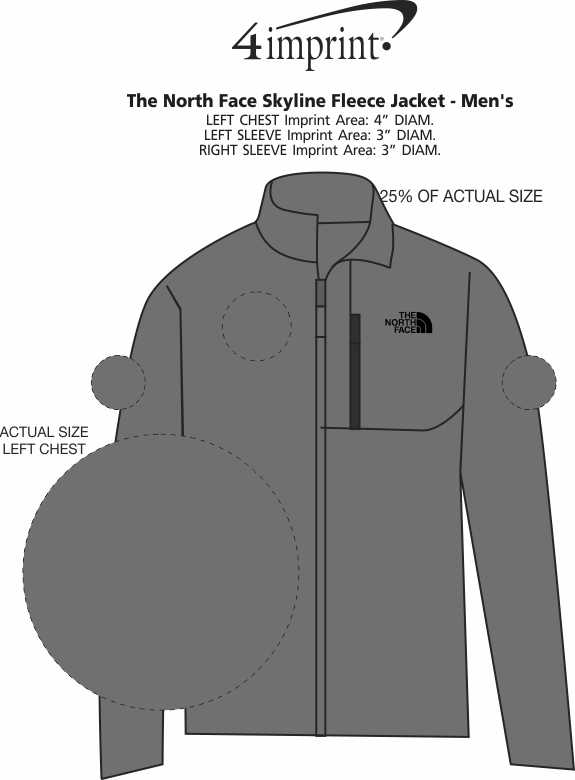 Imprint Area of The North Face Skyline Fleece Jacket - Men's
