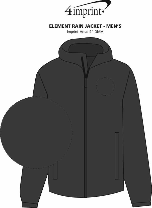 Imprint Area of Element Rain Jacket - Men's