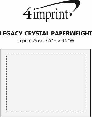 Imprint Area of Legacy Crystal Paperweight