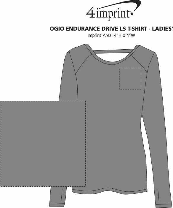 Imprint Area of OGIO Endurance Drive LS T-Shirt - Ladies'