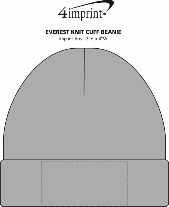Imprint Area of Everest Knit Cuff Beanie