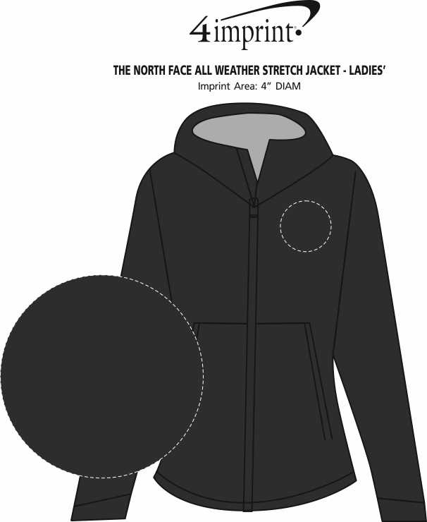 Imprint Area of The North Face All Weather Stretch Jacket - Ladies'