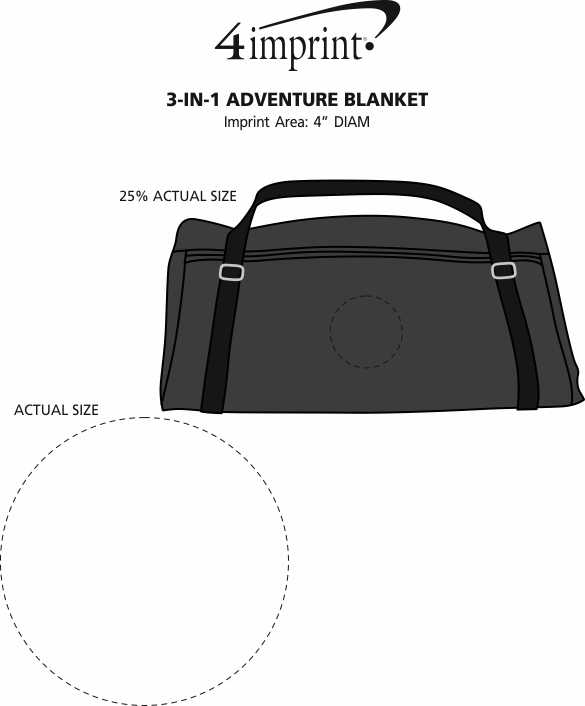 Imprint Area of 3-in-1 Adventure Blanket