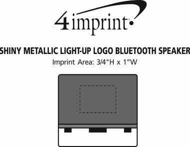 Imprint Area of Shiny Metallic Light-Up Logo Bluetooth Speaker