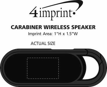 Imprint Area of Carabiner Wireless Speaker