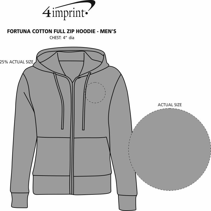 4imprint.com: Fortuna Cotton Full-Zip Hoodie - Men's 154535-M