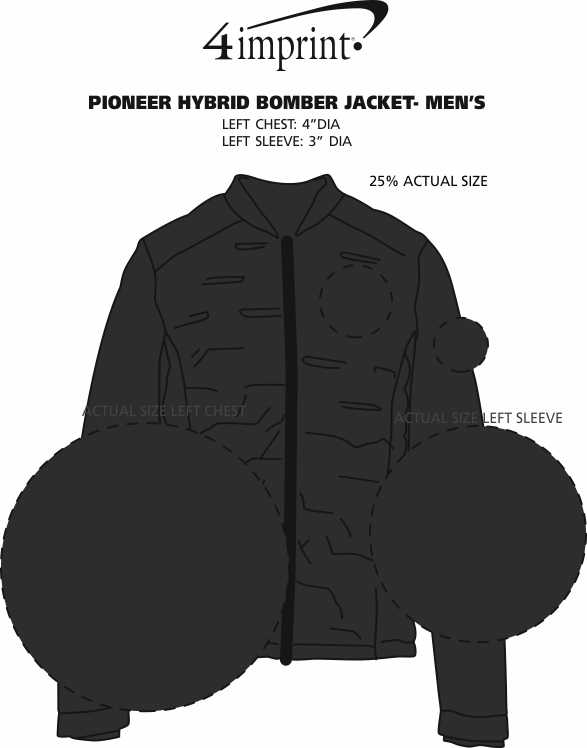 Imprint Area of Pioneer Hybrid Bomber Jacket - Men's