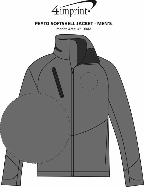 Imprint Area of Peyto Soft Shell Jacket - Men's