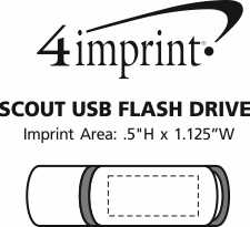 Imprint Area of Scout USB Flash Drive - 1GB - 24 hr