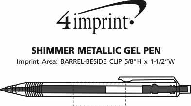 Imprint Area of Shimmer Metallic Gel Pen