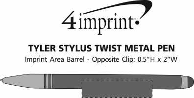 Imprint Area of Tyler Stylus Twist Metal Pen