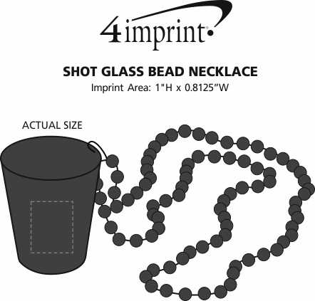 Imprint Area of Shot Glass Bead Necklace