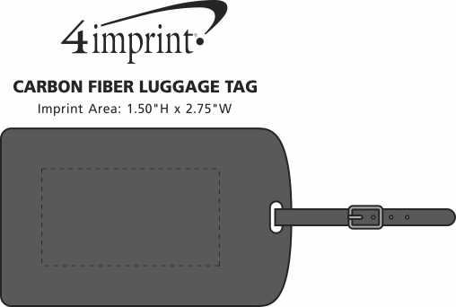Imprint Area of Carbon Fiber Luggage Tag