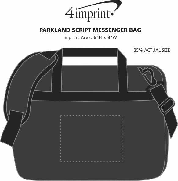 Imprint Area of Parkland Script Messenger Bag