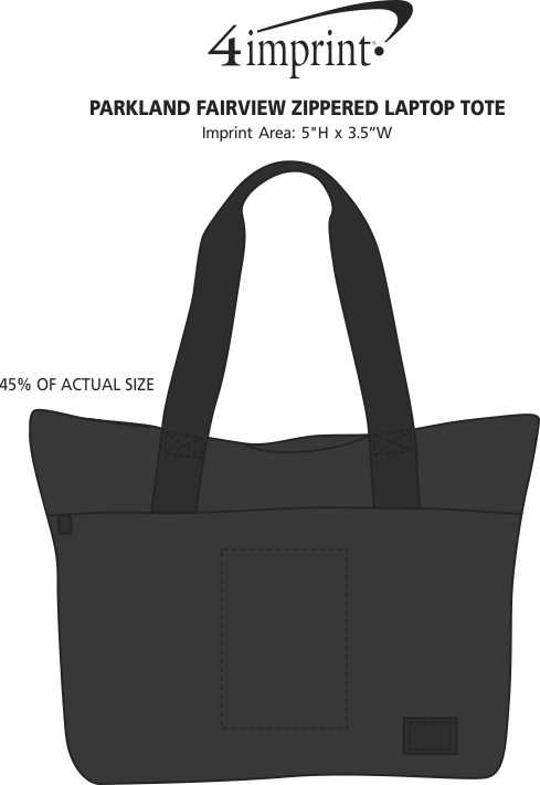 Imprint Area of Parkland Fairview Zippered Laptop Tote