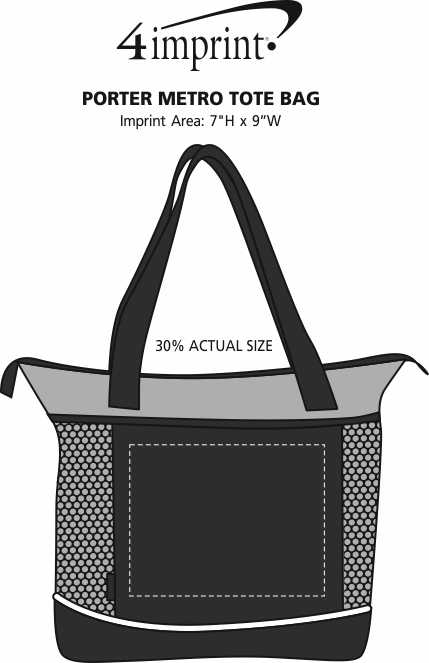 Imprint Area of Porter Metro Tote Bag