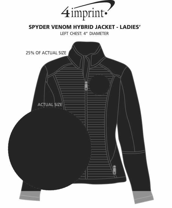 Imprint Area of Spyder Venom Hybrid Jacket - Ladies'