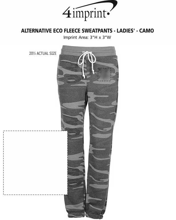 Imprint Area of Alternative Fleece Sweatpants - Ladies' - Camo