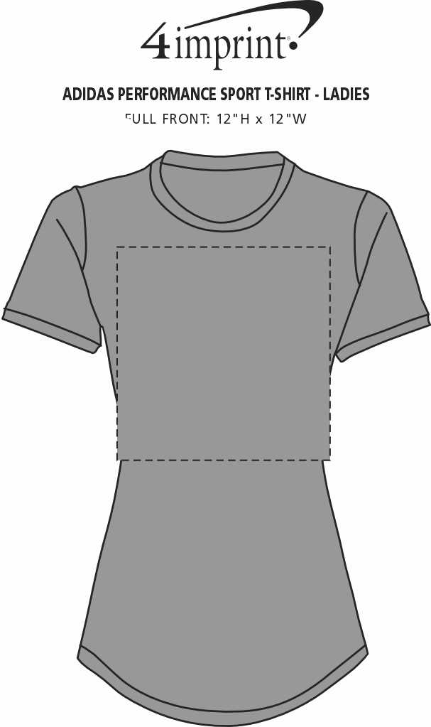 Imprint Area of adidas Performance Sport T-Shirt - Ladies'