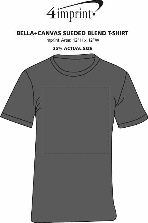 Imprint Area of Bella+Canvas Sueded Blend T-Shirt