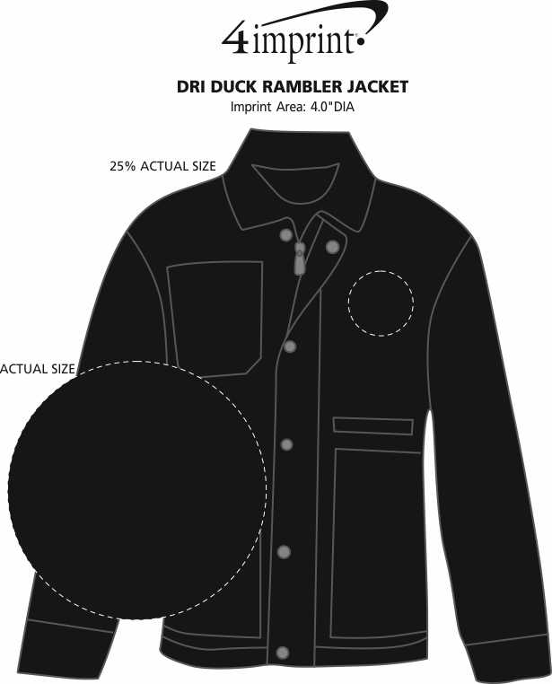 Imprint Area of DRI DUCK Rambler Jacket