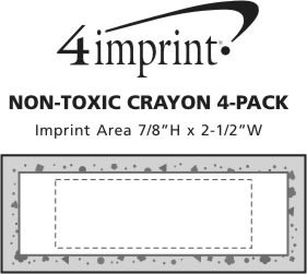 Imprint Area of Crayon 4-Pack