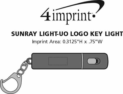 Imprint Area of Sunray Light-Up Logo Key Light