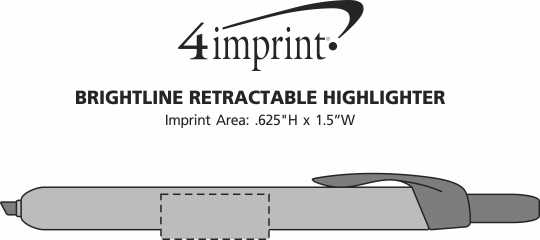 Imprint Area of Brightline Retractable Highlighter