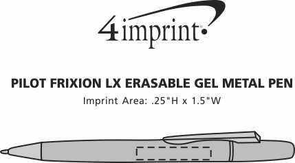 Imprint Area of Pilot FriXion LX Erasable Gel Metal Pen