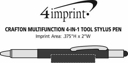 Imprint Area of Crafton Multifunction 4-in-1 Tool Stylus Pen