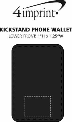 Imprint Area of Kickstand Phone Wallet