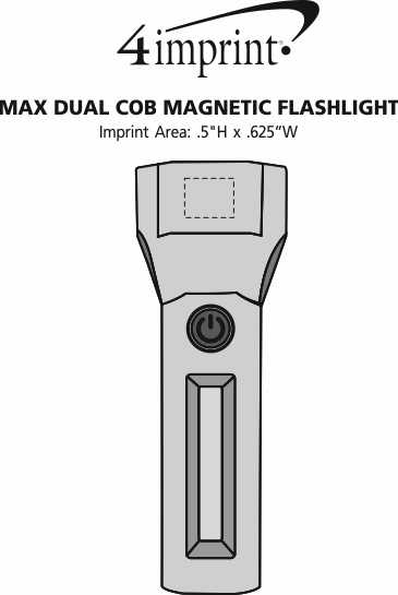 Imprint Area of Max Dual COB Magnetic Flashlight
