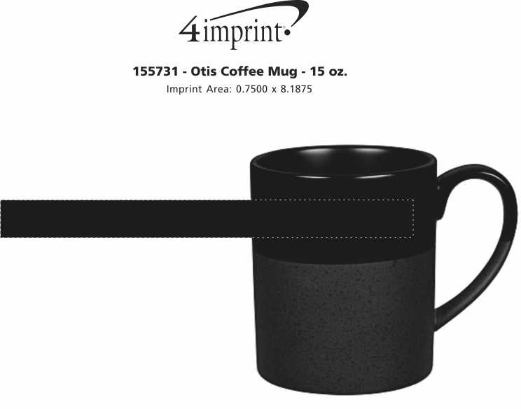 Imprint Area of Otis Coffee Mug - 15 oz.