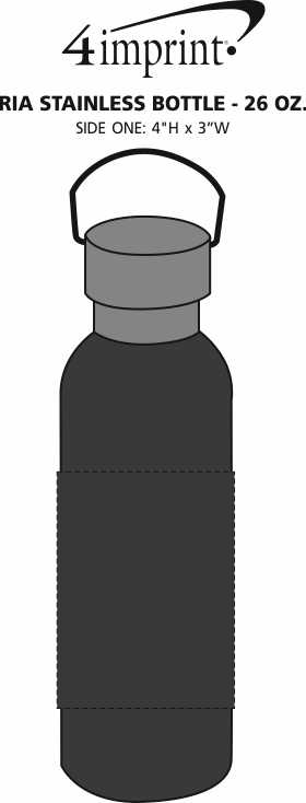 Imprint Area of Ria Stainless Bottle - 26 oz.
