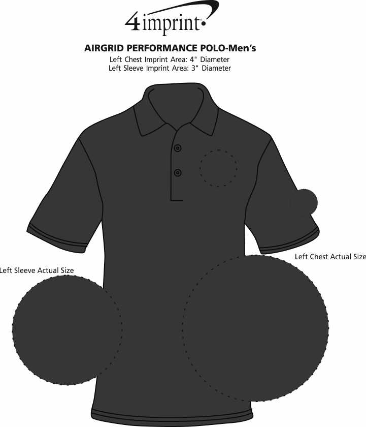 Imprint Area of Airgrid Performance Polo - Men's