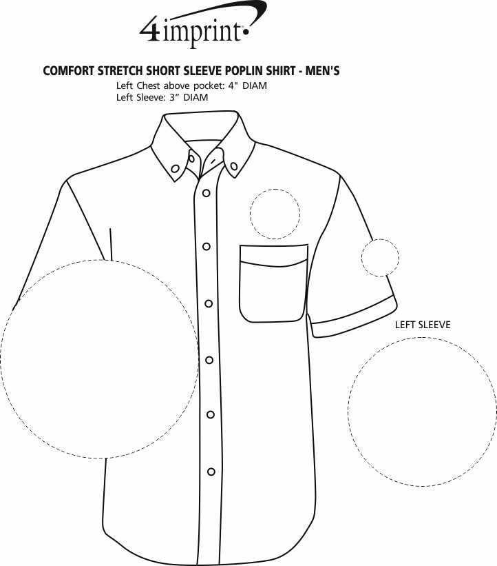 Imprint Area of Comfort Stretch Short Sleeve Poplin Shirt - Men's