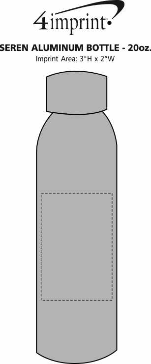 Imprint Area of Seren Aluminum Bottle - 20 oz.