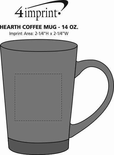 Imprint Area of Hearth Coffee Mug - 14 oz.