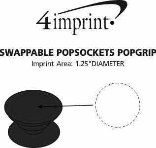 Imprint Area of Swappable PopSockets PopGrip