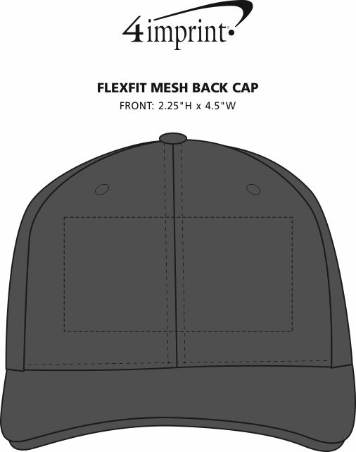 Imprint Area of Flexfit Mesh Back Cap