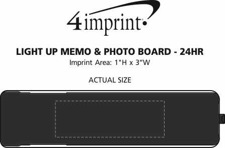Imprint Area of Light-Up Memo & Photo Board - 24 hr