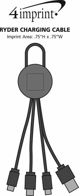 Imprint Area of Ryder Charging Cable - Metallic