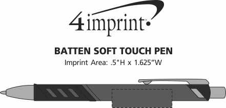 Imprint Area of Batten Soft Touch Pen