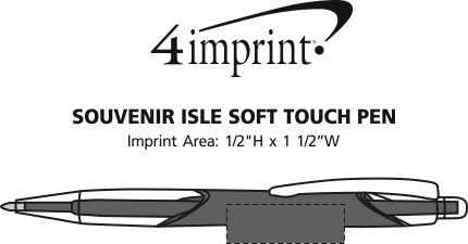 Imprint Area of Souvenir Isle Soft Touch Pen