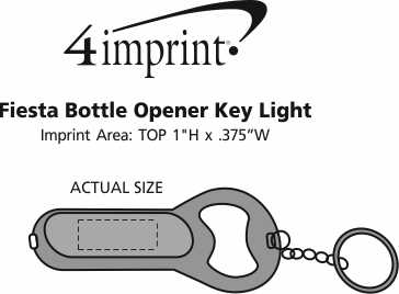 Imprint Area of Fiesta Bottle Opener Key Light