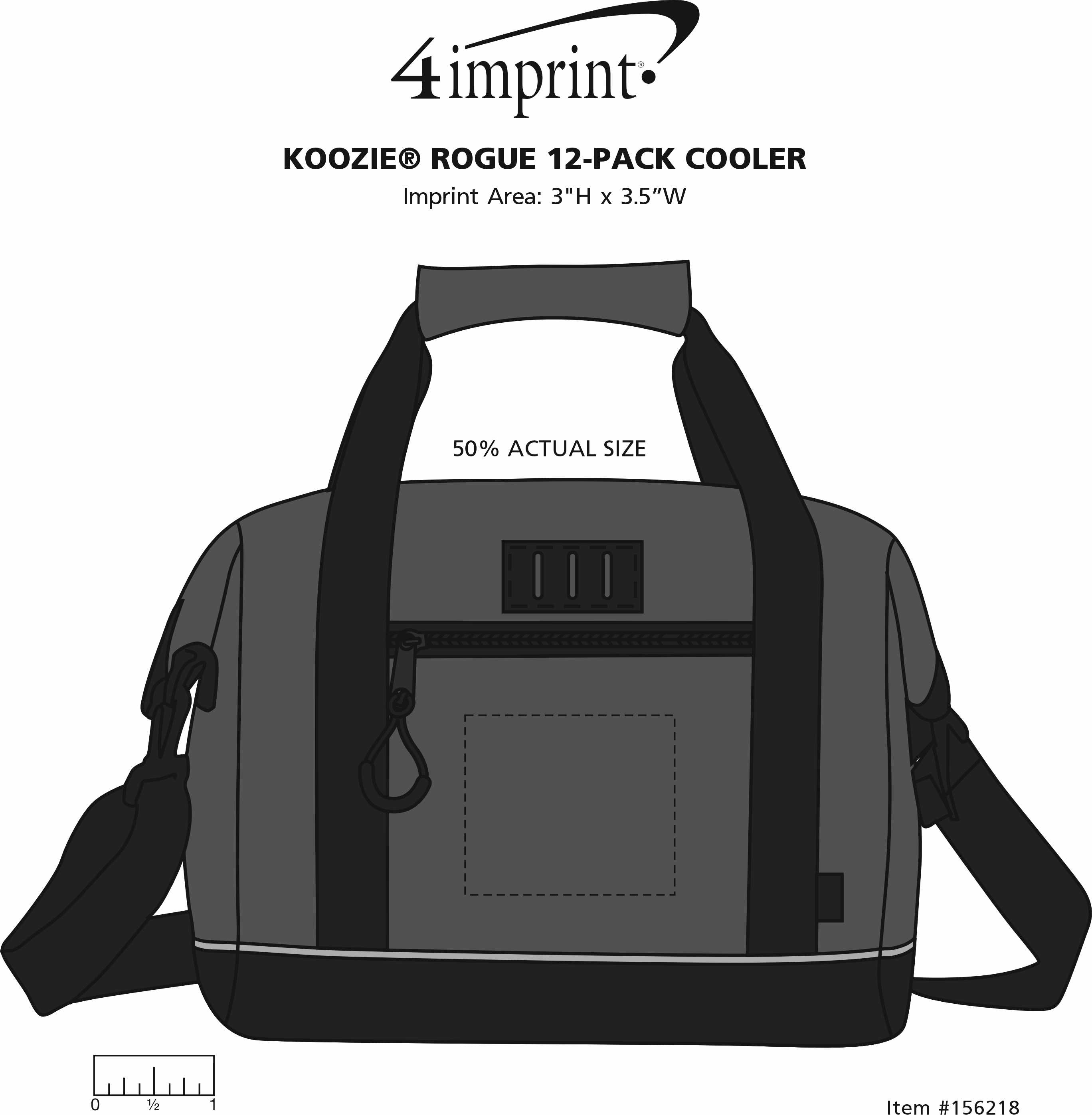 Imprint Area of Koozie® Rogue 12-Pack Kooler