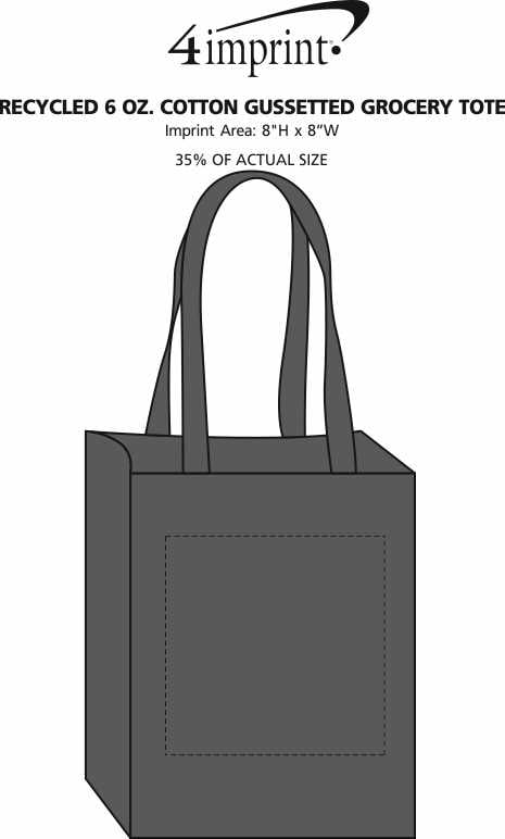 Imprint Area of Dalton Shopping Tote