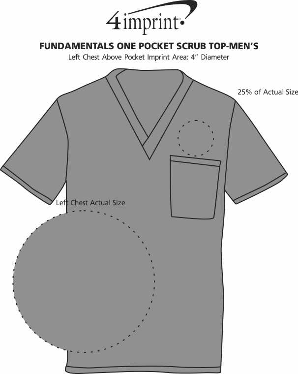 4imprint.com: Fundamentals One Pocket Scrub Top - Men's 156342-M
